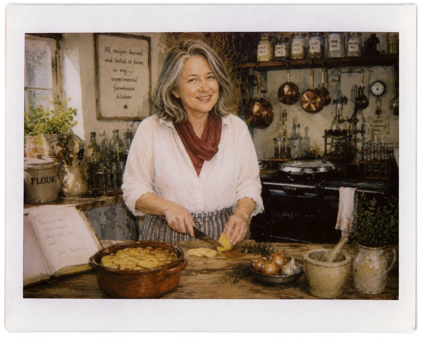 Jane in the kitchen at Blackbird Farm
