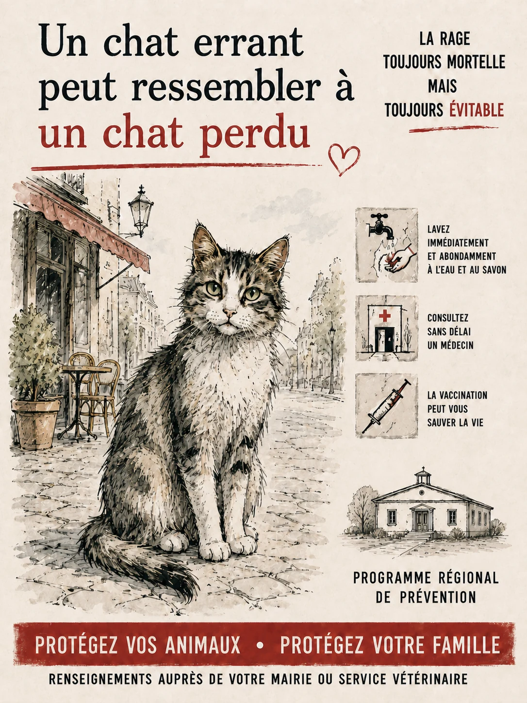 Cat rabies-awareness poster